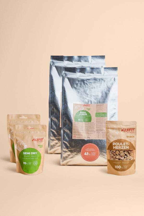 Set de nourriture sèche pour chiots S-M